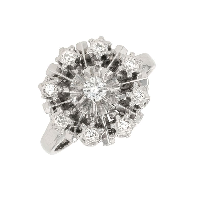 Bague vintage diamants 0.18 carat or blanc 5.74g Comme neuf -  reconditionné disponible sur Gemme Les Bijoux